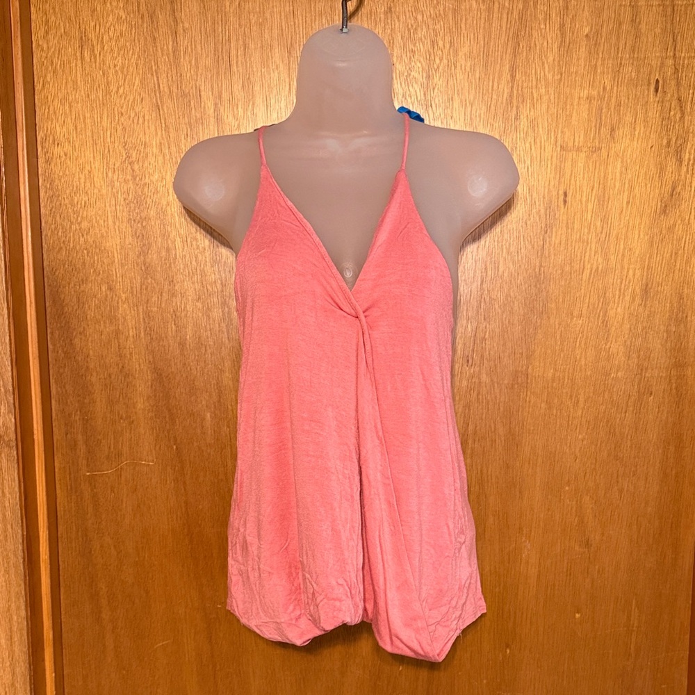 Silence + Noise Coral Camisole Wrap Top M